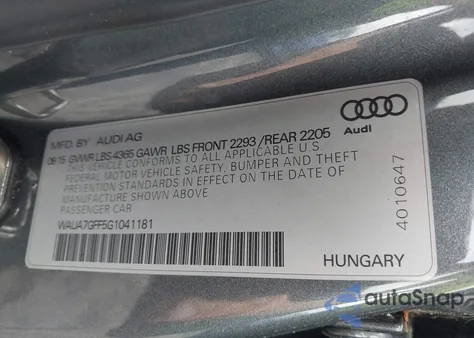 2016 Audi A3 1.8T Premium из США, поврежденный, VIN WAUA7GFF5G1041181